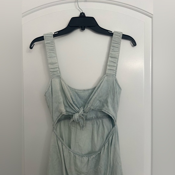 SHOW ME YOUR MUMU Revolve chambray Tana Chambray Babydoll Mini Dress size small - Picture 7 of 12